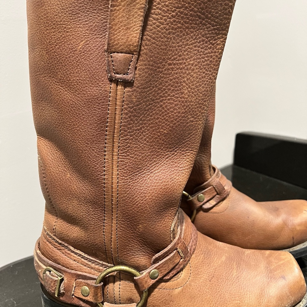 Womens leather harness boots 9.5